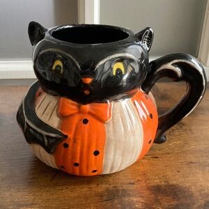 Charming Black and Orange Cat Mug